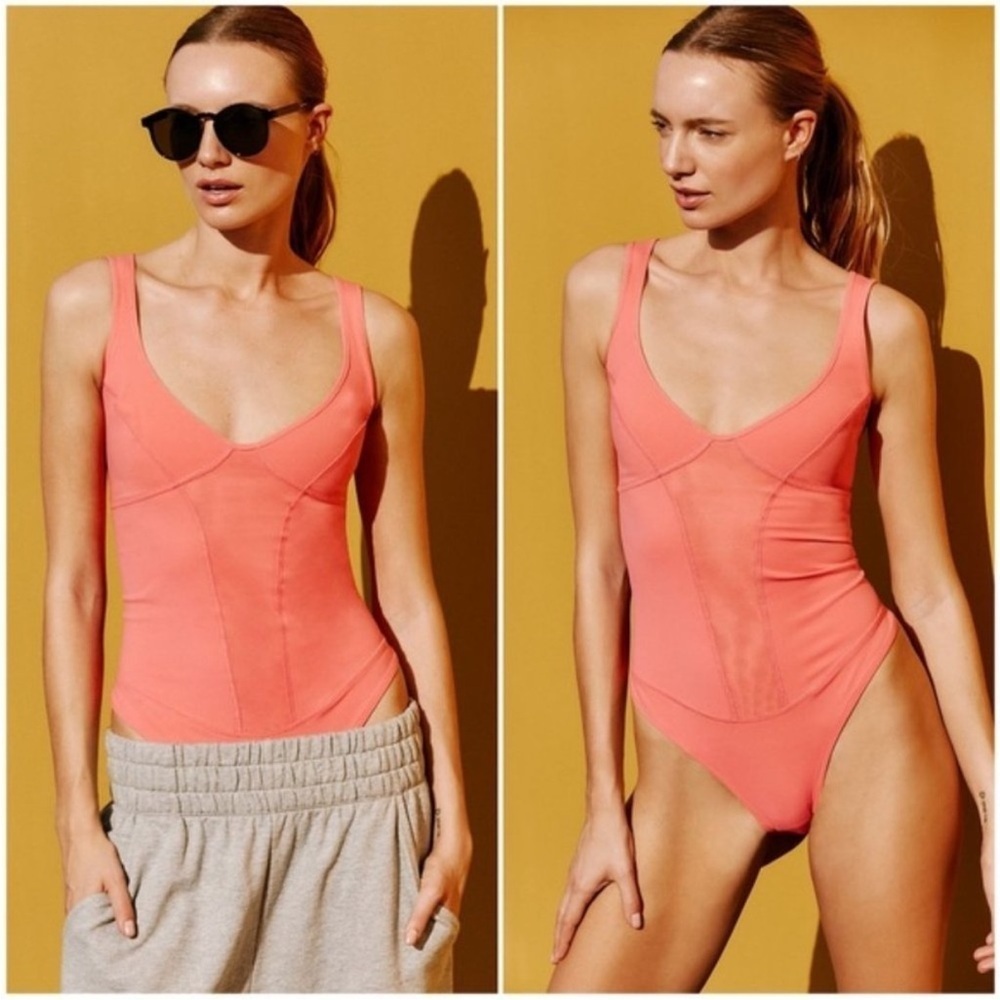 Free People Heart Of Gold Bodysuit Size Small